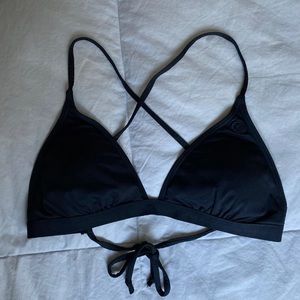Rip Curl black cross back bikini top sz S